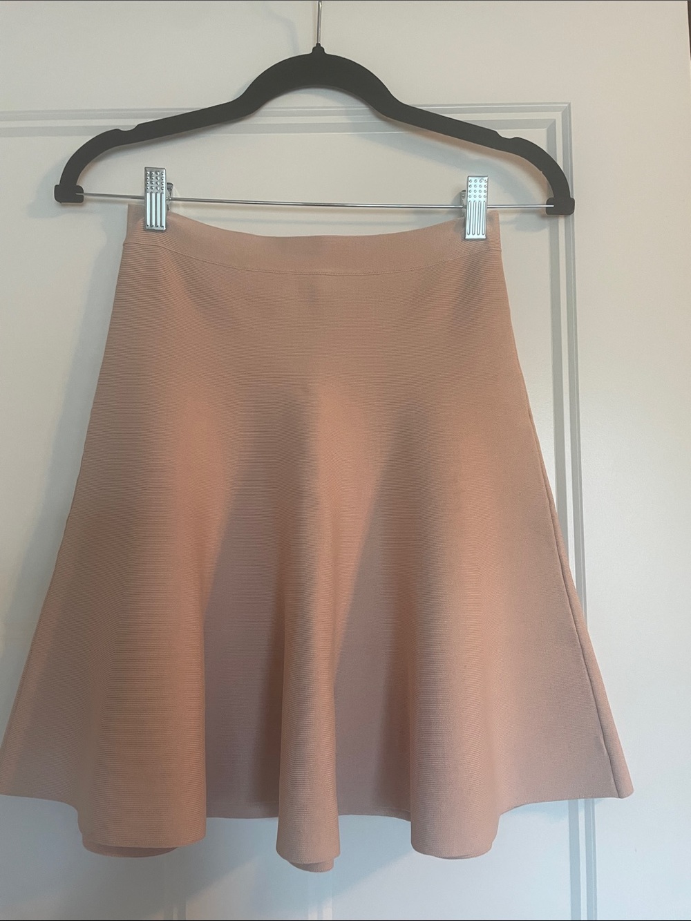BCBGMaxAzria Blush Pink Flared Mini Skirt